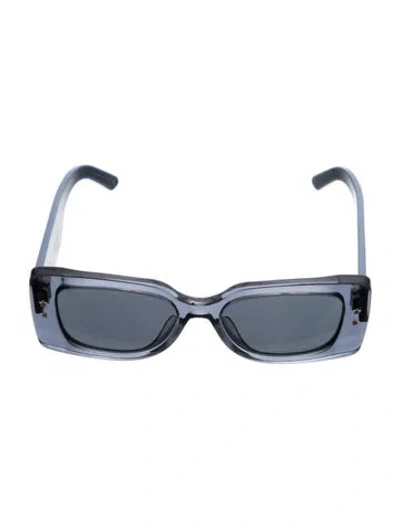 Pre-owned Dior Square Tinted Sunglasses In Blue