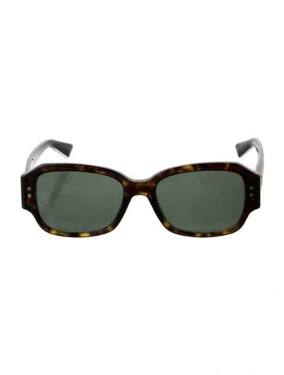 Pre-owned Dior Square Tinted Sunglasses In Brown