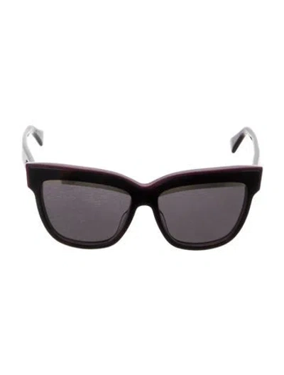 Pre-owned Dior Square Tinted Sunglasses In Brown/purple