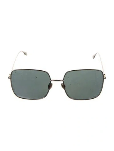 Pre-owned Dior Square Tinted Sunglasses In Gold
