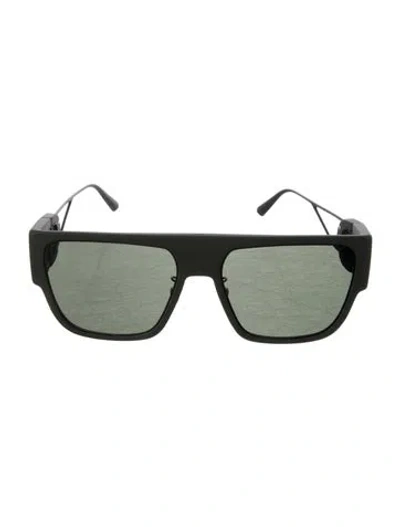 Pre-owned Dior Square Tinted Sunglasses In Green
