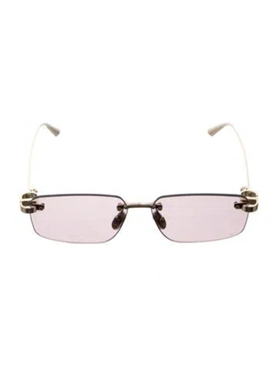 Pre-owned Dior Square Tinted Sunglasses In Silver