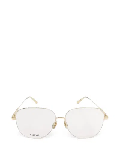 Pre-owned Dior Square-frame Sunglasses In Gold