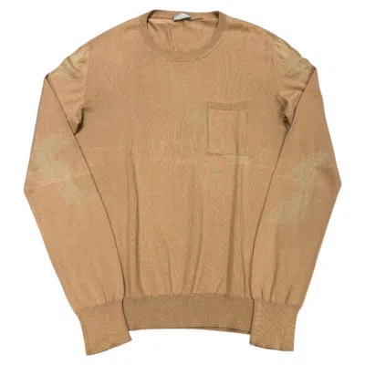 Pre-owned Dior S/s 2005  By Hedi Slimane Runway Distressed Knit Sweater In Brown