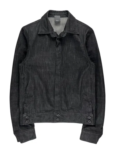 Pre-owned Dior Ss03  Homme Hedi Slimane Follow Me Denim Jacket In Black