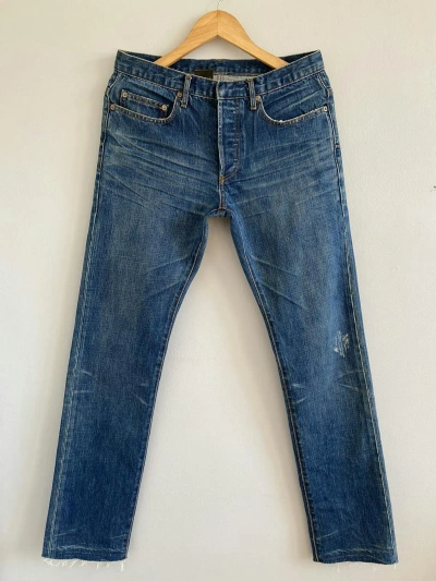 Pre-owned Dior S/s03 “follow Me” Clawmark Jeans In Blue