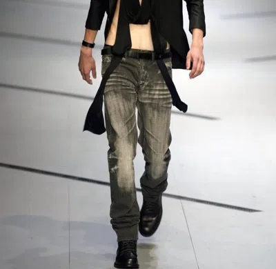 Pre-owned Dior Ss03 Runway Clawmark “follow Me” Jeans By Hedi Slimane In Black