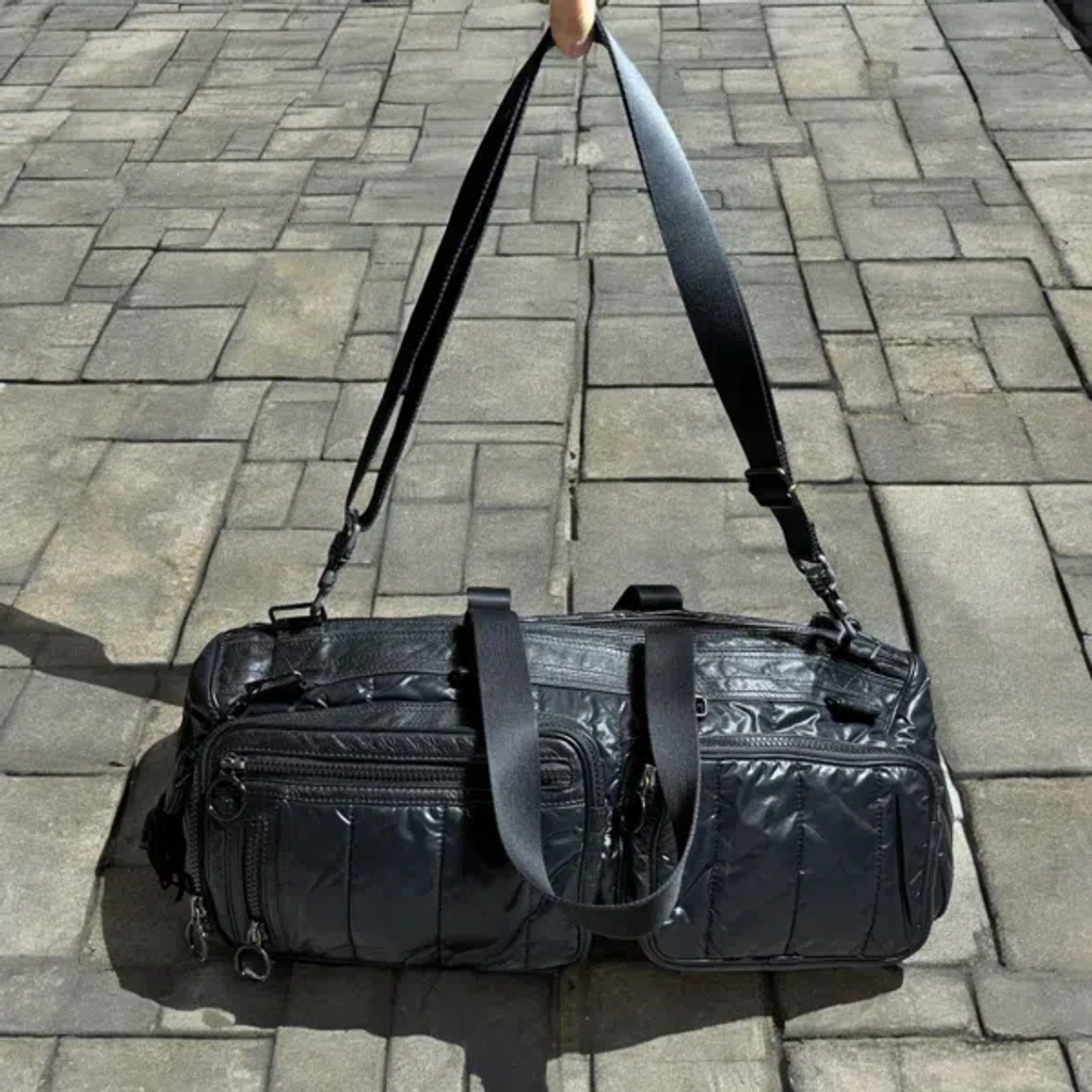 Pre-owned Dior Ss07 Homme Deville Duffel Bag In Black | ModeSens