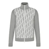 Dior Ss21 Oblique 3d Effect Embedded Technology Knitted Jacket For Men Black In Gray