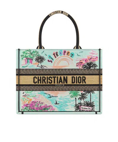 Dior St-tropez  Souvenir Medium  Book Tote In Multi