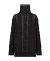 Dior Stand-neck Knitted Sweater In Black