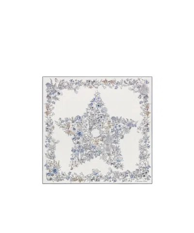 Dior Star 70 Square Scarf In White