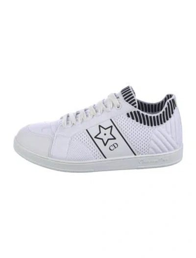 Pre-owned Dior Star Knit Sneakers In White