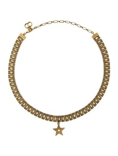 Pre-owned Dior Star Link Choker, 14.75" In Multi