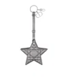 Dior Star Mirror Key Ring In Gray
