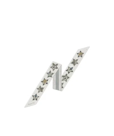 Dior Star Mitzah Scarf In White