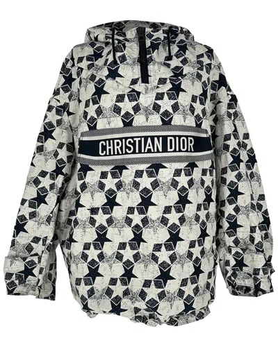 Pre-owned Dior Star Motif Hooded Anorak Jacket, Size Int S (authentic Pre-loved)