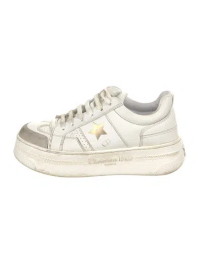 Pre-owned Dior Star Platform Sneakers In White