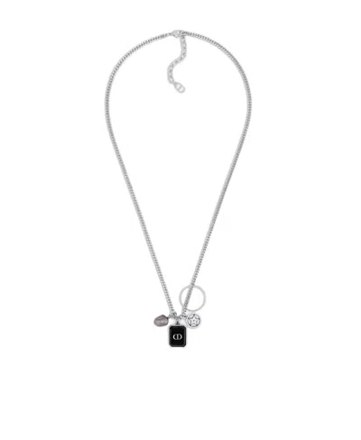 Dior Star Ring Pendant Necklace In Gray