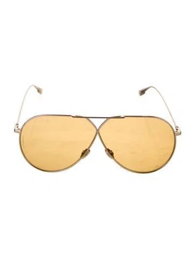 Pre-owned Dior Stellaire 3 Aviator Sunglasses In Gold