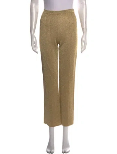 Pre-owned Dior Straight Leg Pants In Gold
