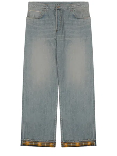 Dior Straight Mid Rise Jeans In Light Blue
