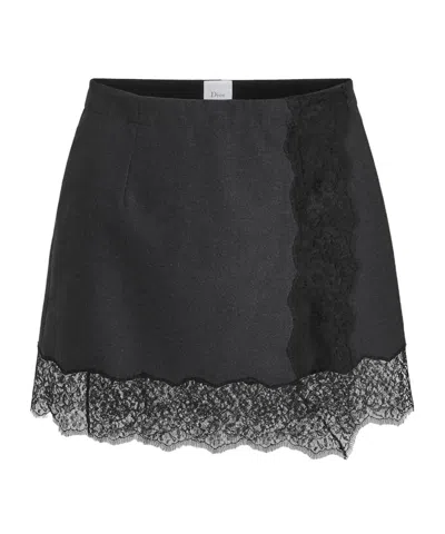 Dior Straight Miniskirt In Animal Print
