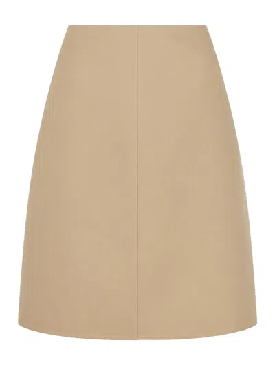 Dior Straight Skirt In Nude & Neutrals