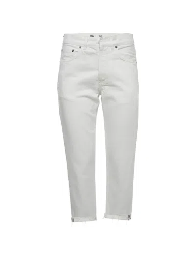 Pre-owned Dior Straight-fit Cotton Jeans In White