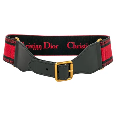 Pre-owned Dior 'strap' Belt In Black