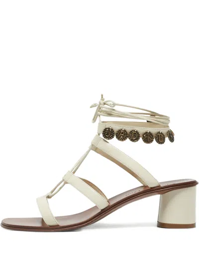 Pre-owned Dior Strap Leather Sandals In Neutral