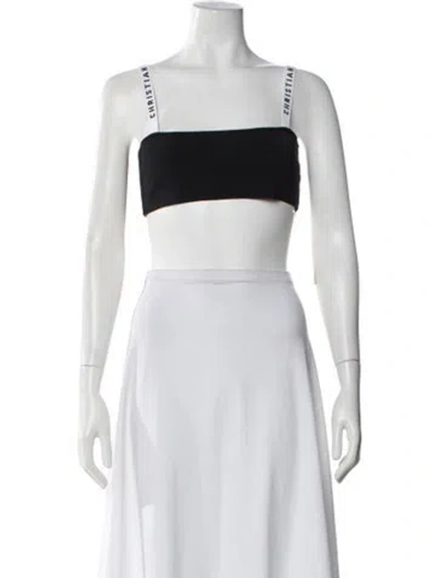 Pre-owned Dior Strapless Crop Top In Black