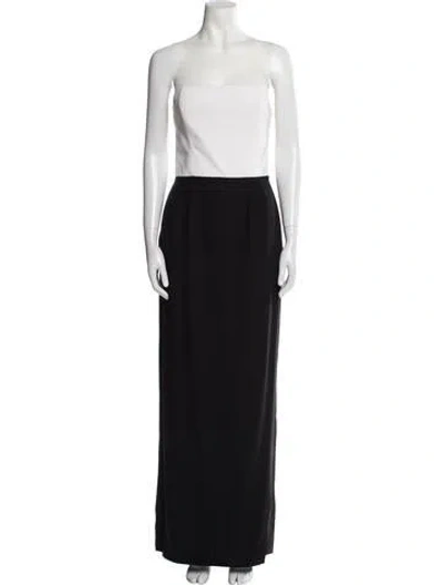 Pre-owned Dior Strapless Long Dress In Black