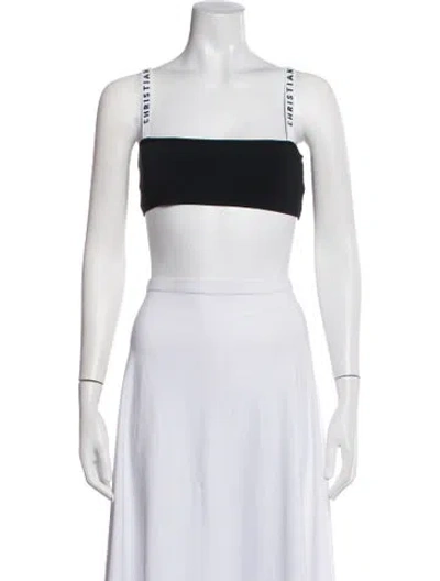 Pre-owned Dior Strapless Sports Bra In Black/white