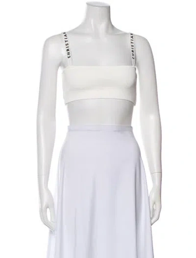 Pre-owned Dior Strapless Sports Bra W/ Tags In White
