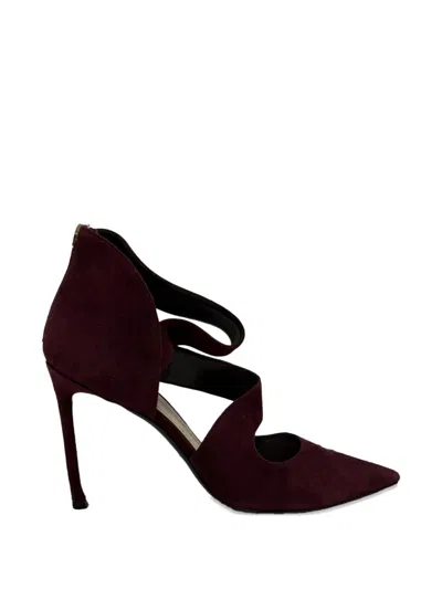 Pre-owned Dior Strappy Pointed-toe Pumps In Red