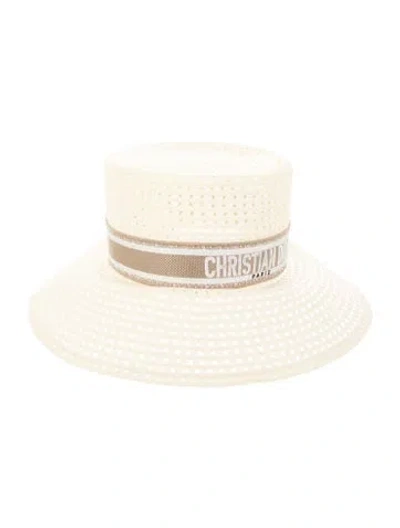 Pre-owned Dior Straw Brim Hat W/tags In Neutral