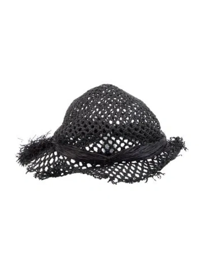 Pre-owned Dior Straw Hat In Black