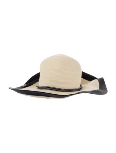 Pre-owned Dior Straw Sunhat In Blue/neutrals