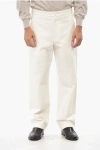 Dior Stretch Cotton Pants With Embroidered Logo In White