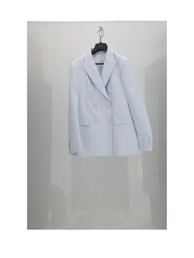 Dior Striped Cotton Blazer In Blue
