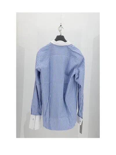 Dior Striped Cotton Shirt In Blue