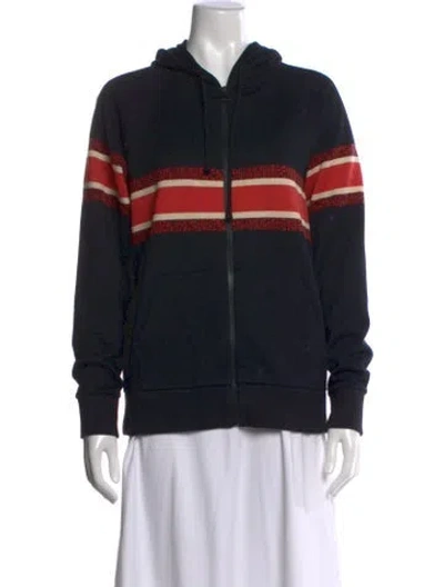 Pre-owned Dior Striped Crew Neck Sweater In Black