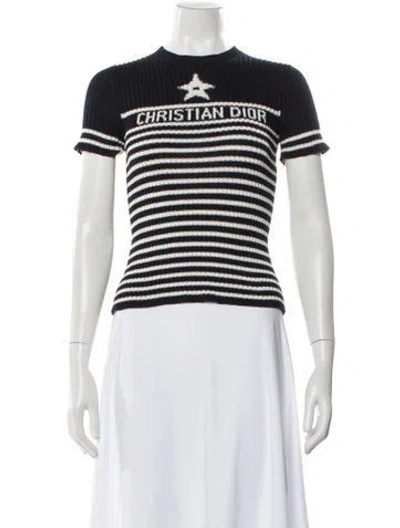 Pre-owned Dior Striped Crew Neck Sweater In Multi