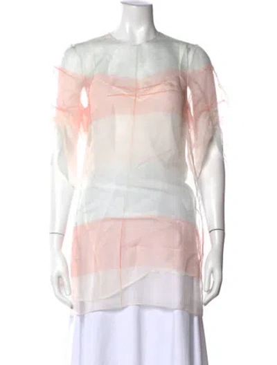 Pre-owned Dior Striped Crew Neck Top In Multi