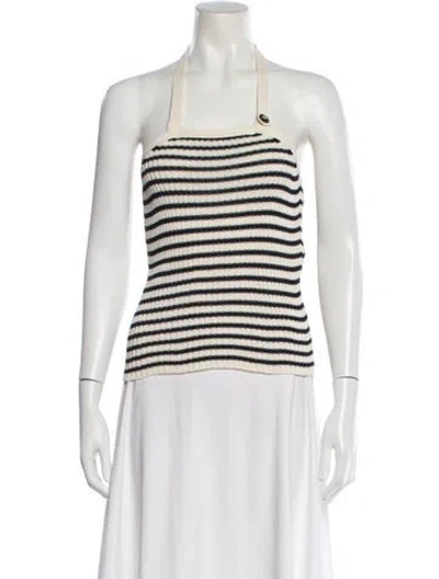 Pre-owned Dior Striped Halterneck Top In Multi