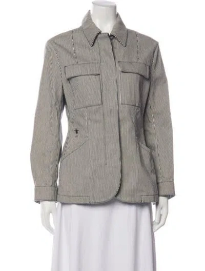 Pre-owned Dior Striped Jacket In Neutrals