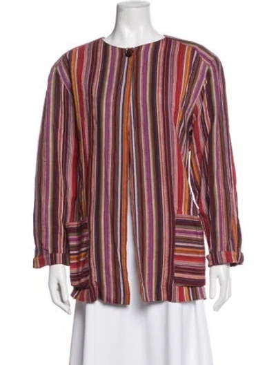 Pre-owned Dior Striped Jacket In Red