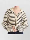 Dior Striped Knitwear Cardigan Long Sleeves In Brown