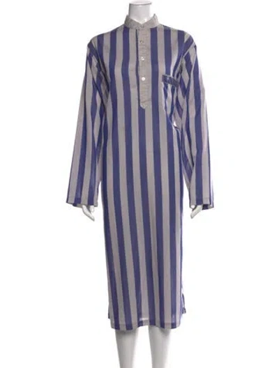 Pre-owned Dior Striped Long Dress In Multicolor